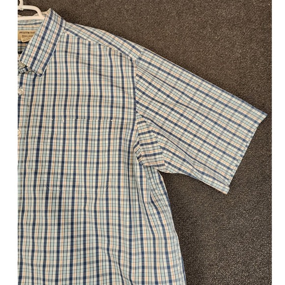 Duluth Trading Co. 2XL Tall WrinkleFighter Relaxed Fit Plaid Button Down Shirt - Picture 2 of 8